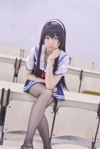 [Cosplay]艺术鉴赏 第九期 黑丝女主的养成计划 霞之丘诗羽 - COSPLAY