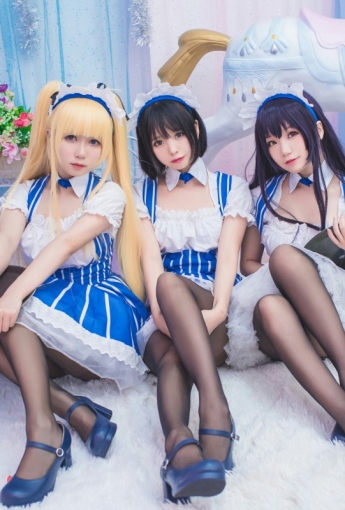 白金Saki写真 – 女仆 - COSPLAY