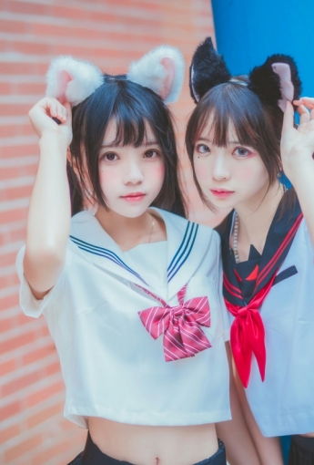 萝莉风COS 桜桃喵&amp;疯猫ss – JK百合2 - COSPLAY