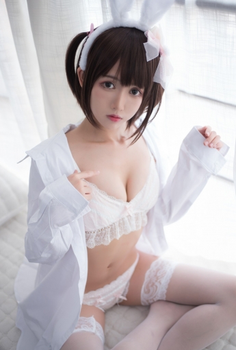 [Cosplay]鳗鱼霏儿 – 兽耳 白色蕾丝情趣 - COSPLAY