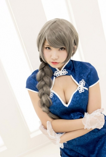中華娘娘之Blue蓝色旗袍与美腿高跟 - COSPLAY