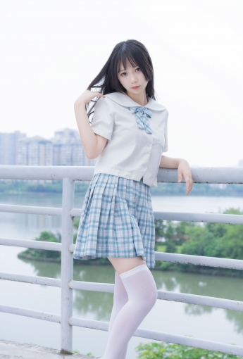 [喵糖映画]VOL.015 半度度度喵 白丝格子裙 - COSPLAY