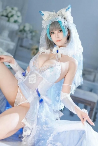 蜜汁猫裘 - 碧蓝航线 柴郡 花嫁【134P】 - COSPLAY
