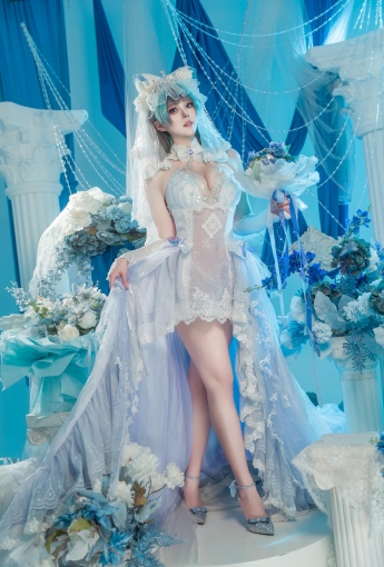 Natsuko夏夏子 - 碧藍航線 柴郡婚紗【70P】 - [秀人套图]