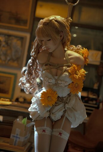 蠢沫沫 - 向日葵繩【17P】 - COSPLAY [17P]