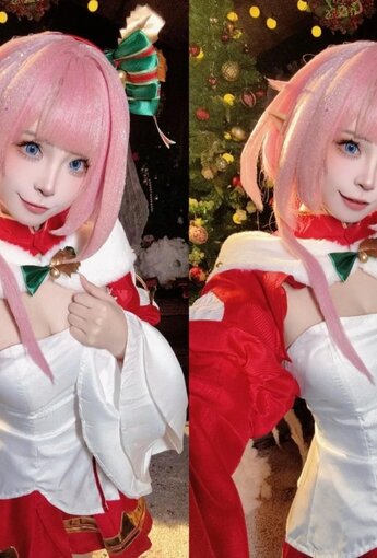 冉冉不甜v - 愛莉希雅聖誕 【33P】 - COSPLAY [33P]
