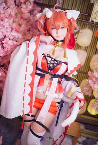 花梨Hanari - 櫻巫女 【14P】 - COSPLAY [14P]