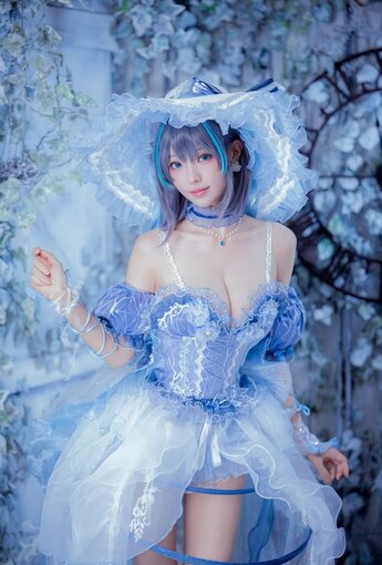 Ely - Cheshire Dress ver.blue【25P】 - COSPLAY [25P]