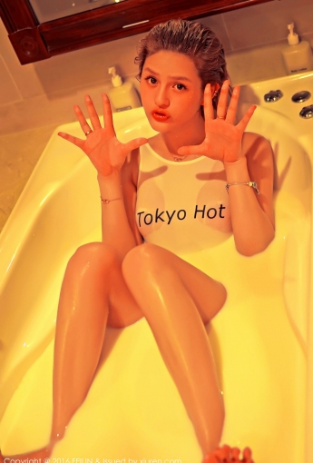 史雯Swan《Tokyo Hot湿身+蕾丝内衣》 [嗲囡囡FEILIN] Vol.037 - [秀人套图]